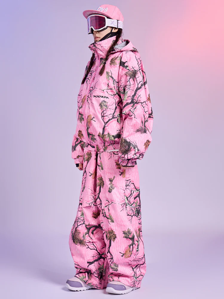 Doorek 3L Pink Forest Baggy Snow Jacket - Unisex - Image 3