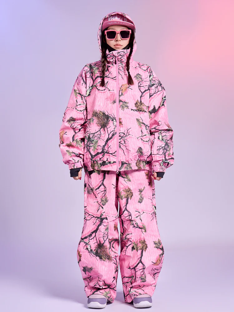 Doorek 3L Pink Forest Baggy Snow Jacket - Unisex - Image 6