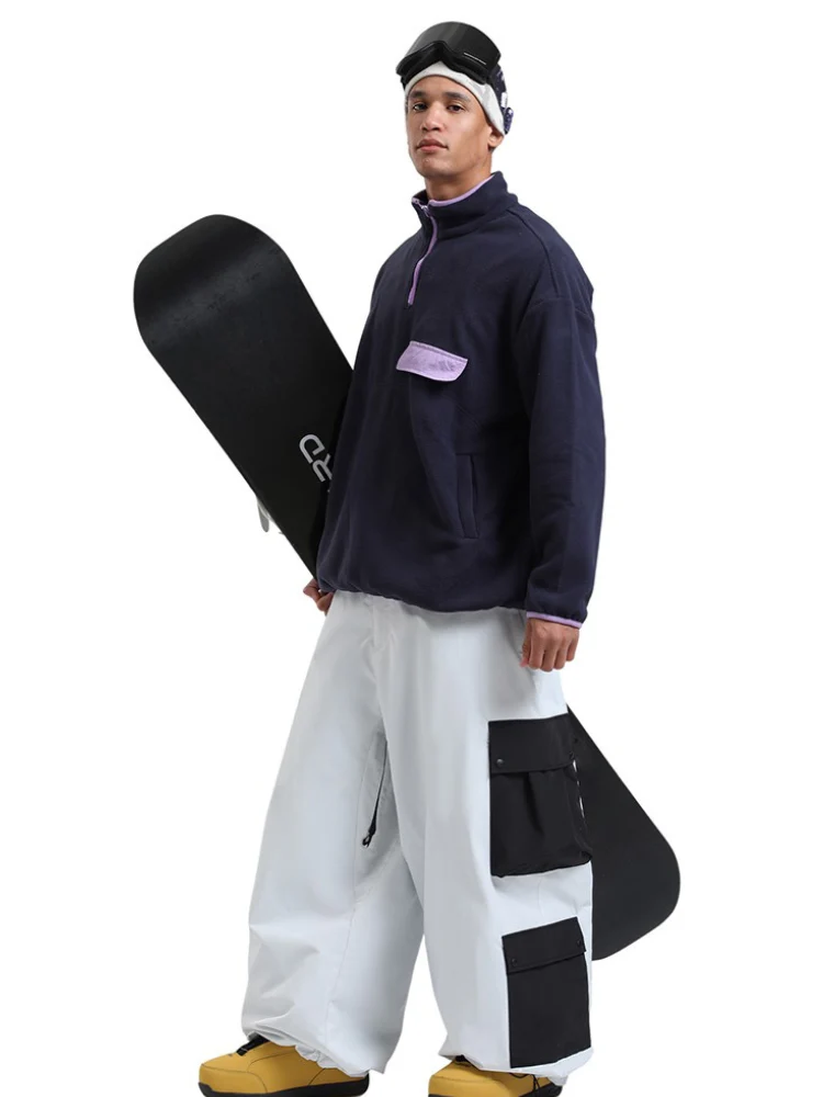 Gsou Snow Color Block Double Cargo Snow Pants - Unisex - Image 6