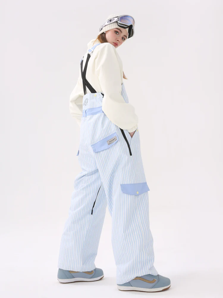 Molocoster 3L Striped Fleece Snow Bibs [Limited Region] - Image 9