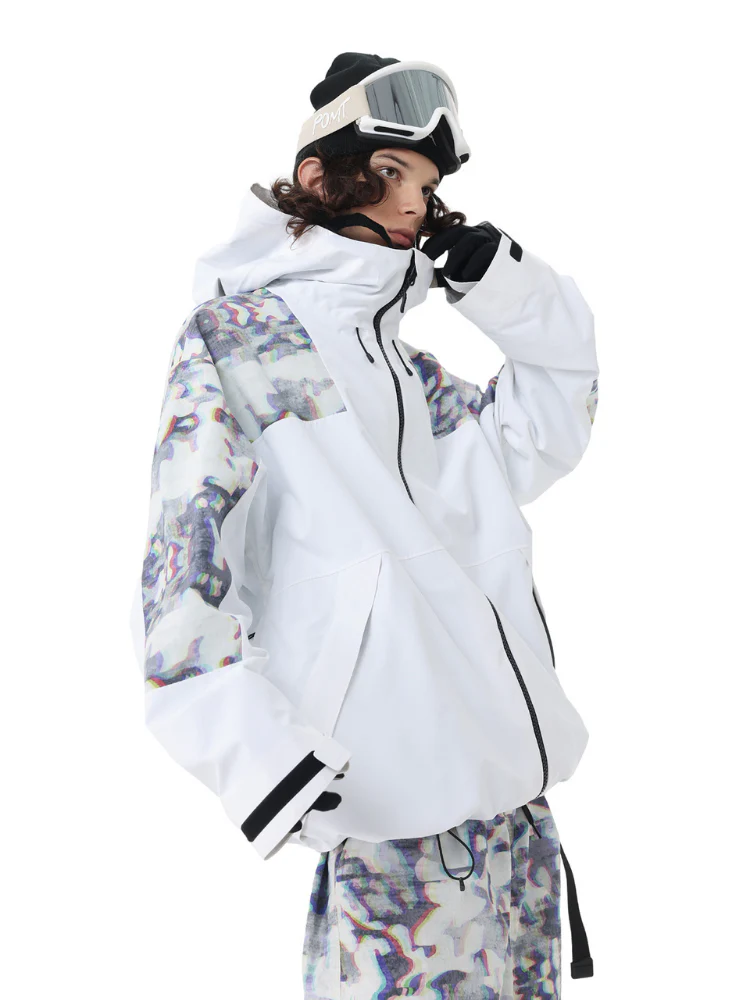 POMT Retro Pixel Style Baggy Ski Jacket – Unisex - Image 7